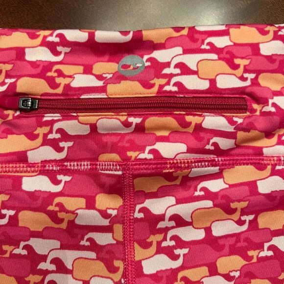 EEUC Women's Vineyard Vines Performance Pink Orange Whale Print Leggings SMALL - Picture 3 of 3